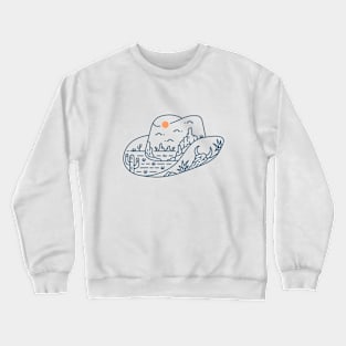 Cowboy Hat Desert Canyon Crewneck Sweatshirt